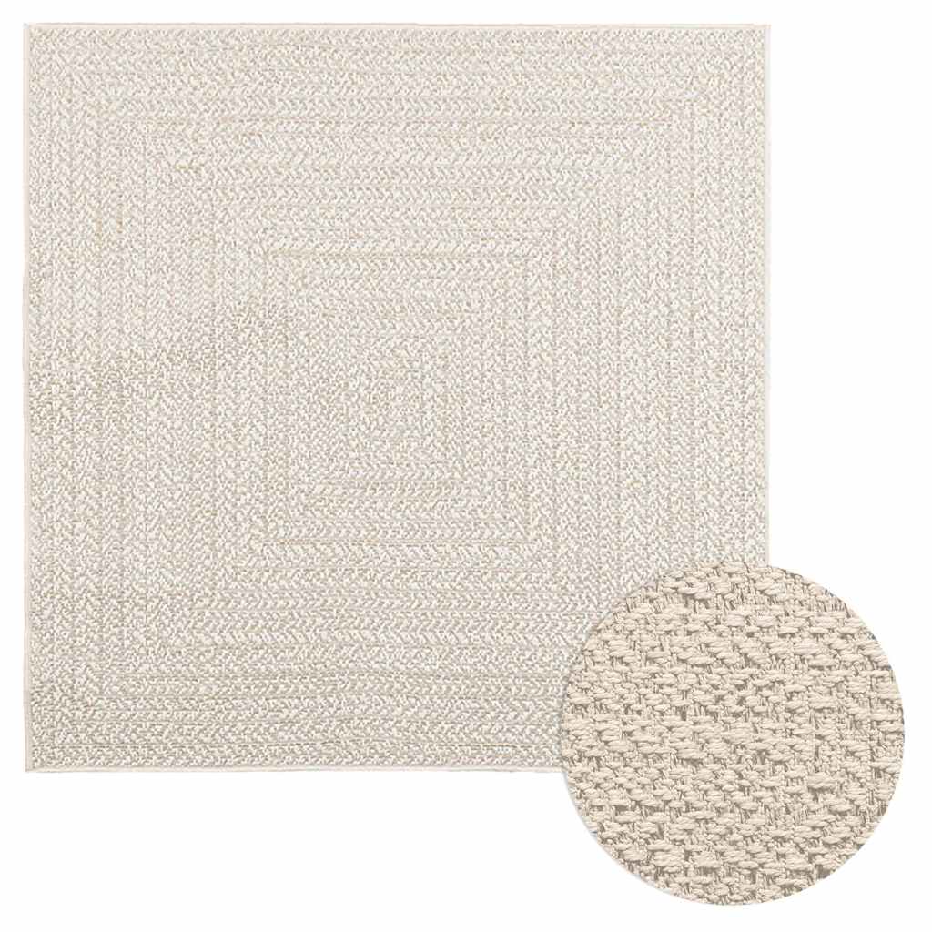 ZIZUR kermainen 120x120 cm juuttityyli