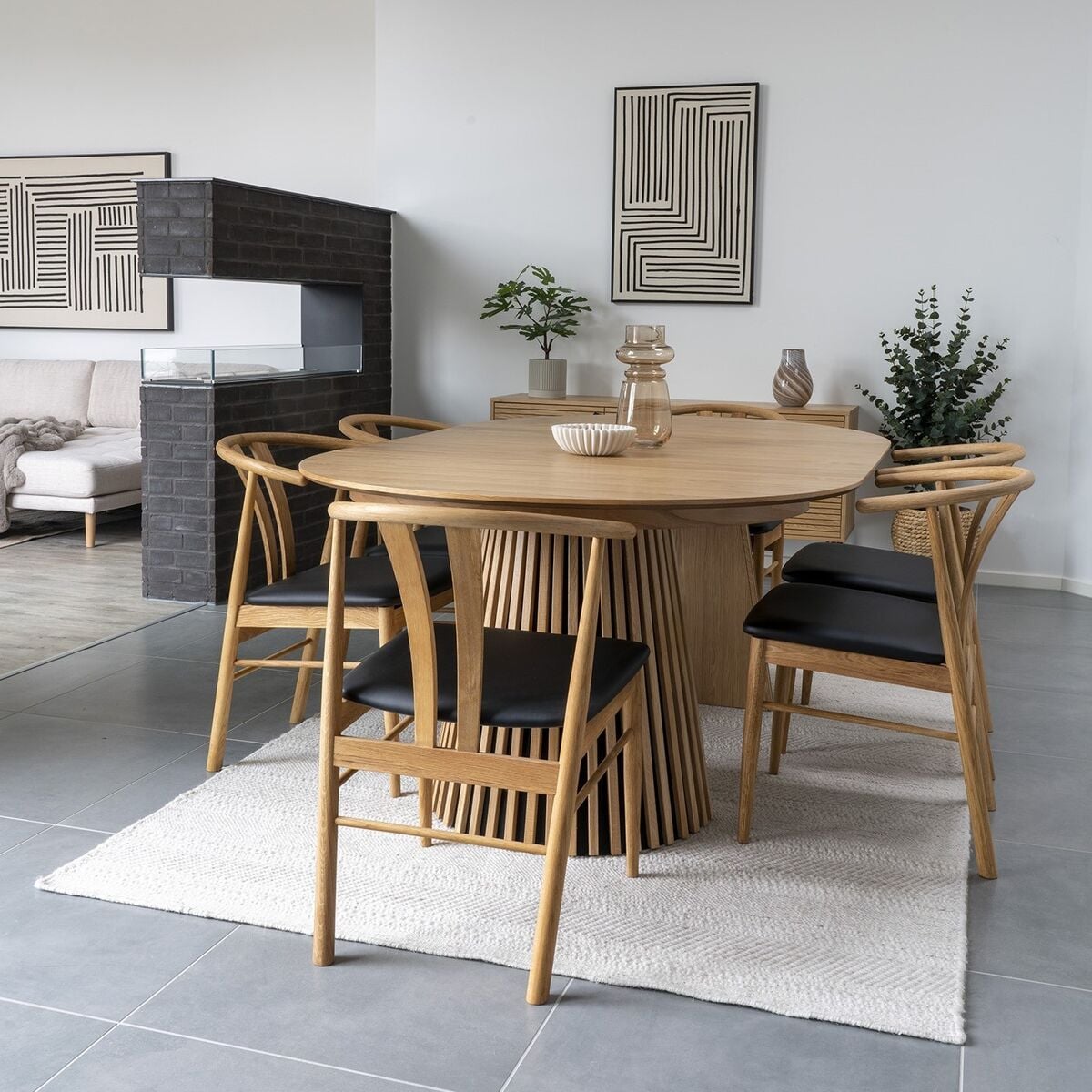 House Nordic Osaka jatkettava ruokapöytä tammi