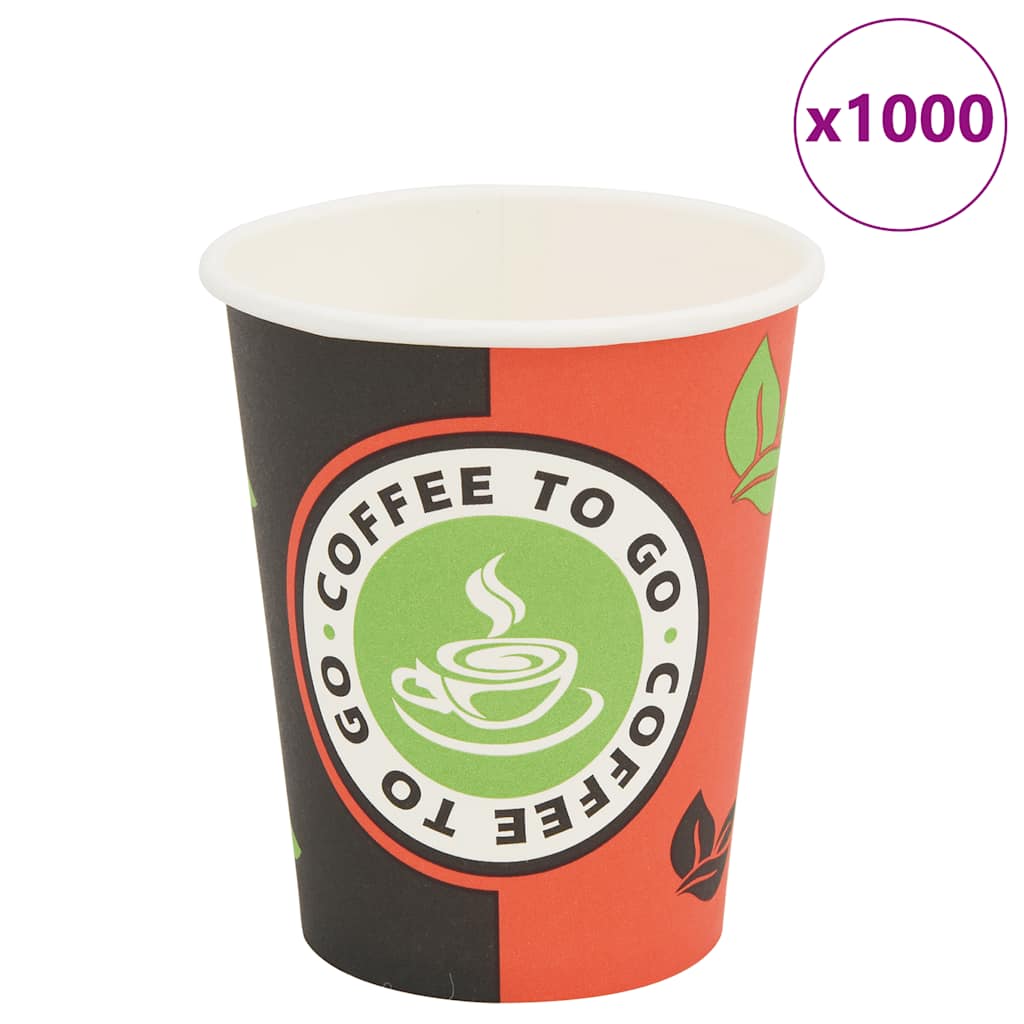 vidaXL Kertakäyttöiset kahvikupit paperi 240 ml (8 unssia)